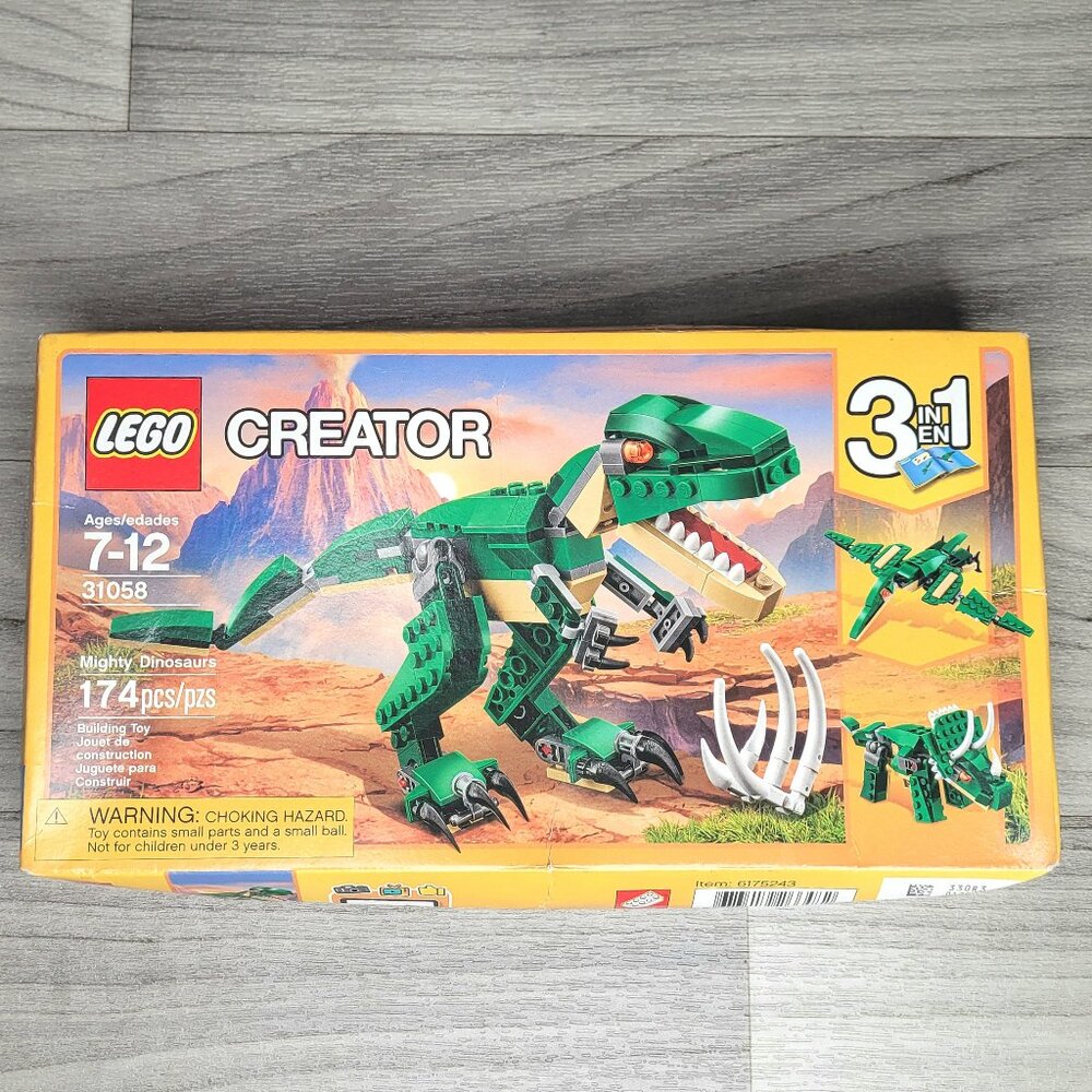 Lego Creator Mighty Dinosaurs 31058 174 pcs 3-in-1 Block Set NEW